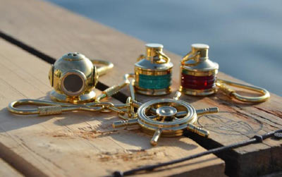 Brass Nautical Keyring