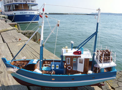 Blue Fishing Boat Model