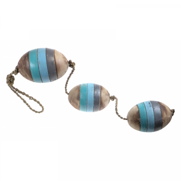Rustic Brown and Blue Wooden Floats
