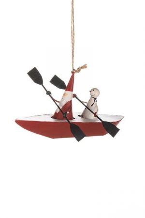 Santa and His Snowman Kayaking