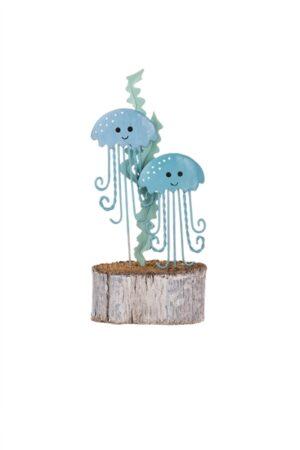 Blue Jellyfish on Stand