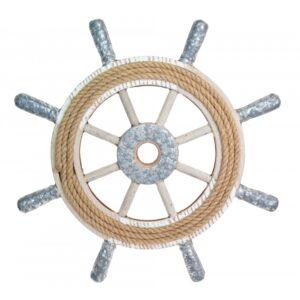 Ships Wheel with Roped Decoration