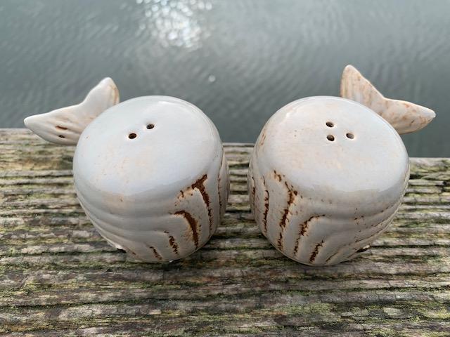 nautical salt and pepper pots in the shape of whales