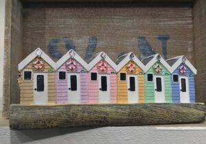 Beach Huts in a Beachy Line Planter