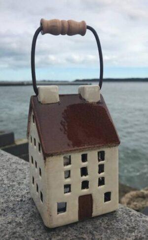 Small Ceramic Cottage Lantern