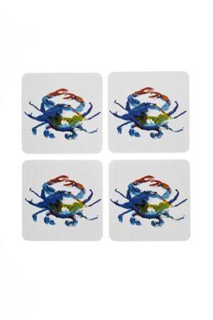 Four Nautical Crab Coasters