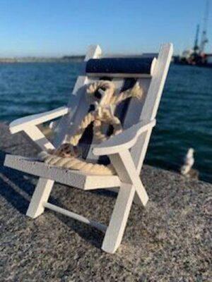 Our New Wooden Deck Chair with Sea Decor