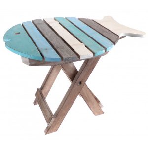 Wooden Fish Table in Pastel Colours