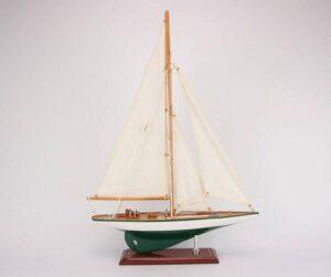 J-Class Yacht - Green/White Hull
