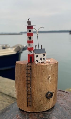 Nautical Decor - Lighthouse and Cottage