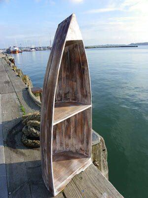 Rustic Boat Bookcase Small - Nautical Furniture