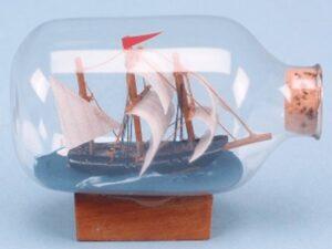 Traditional Wooden Ship in Bottle