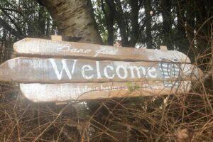 Welcome Wooden Plank Style Sign